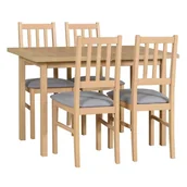 Stoły z krzesłami - Zestaw stół MAX 10 + 4 krzesła drewniane BOS 4 - miniaturka - grafika 1