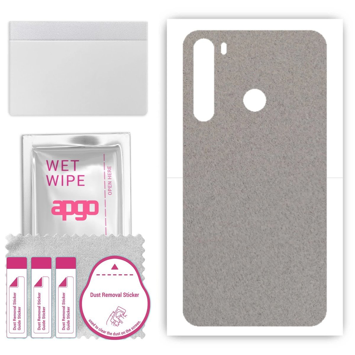 Folia naklejka skórka strukturalna na TYŁ Zamsz do HTC Desire 20 Pro - Zamsz Szary - apgo SKINS