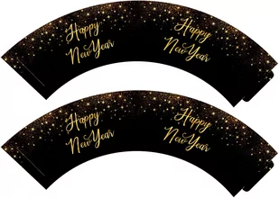 Papilotki na babeczki Sparkling Happy New Year - 6 szt. - Sylwester - miniaturka - grafika 1