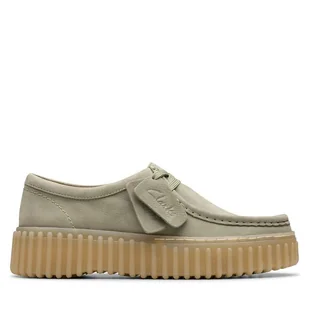 Półbuty Clarks Torhill Bee 26181190 Zielony - Półbuty damskie - miniaturka - grafika 1