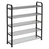 Wieszaki i stojaki - Regał na buty z 5 półkami Plasmi szary - miniaturka - grafika 1