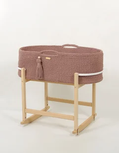 Kosz Mojżesza BOHO Handmade z kołyską - mauve - Łóżeczka i kojce - miniaturka - grafika 1