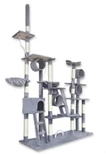 Drapaki dla kotów - Drapak dla kota wieża 250cm plac zabaw dla kotków drzewko wieża z legowiskiem - miniaturka - grafika 1
