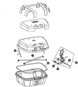 Kufry i sakwy motocyklowe - Givi Z641N52M blok zawiasowy czarny do TRK52, 40 - miniaturka - grafika 1