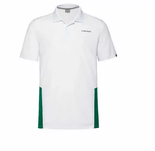 HEAD Club Tech Polo Shirt M White Green 2020 - Koszulki sportowe męskie - miniaturka - grafika 1