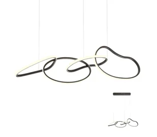 Redo 01-2596 - LED Żyrandol ściemnialny na lince BIAS LED/87,4W/230V 3000K czarny - Lampy sufitowe - miniaturka - grafika 1