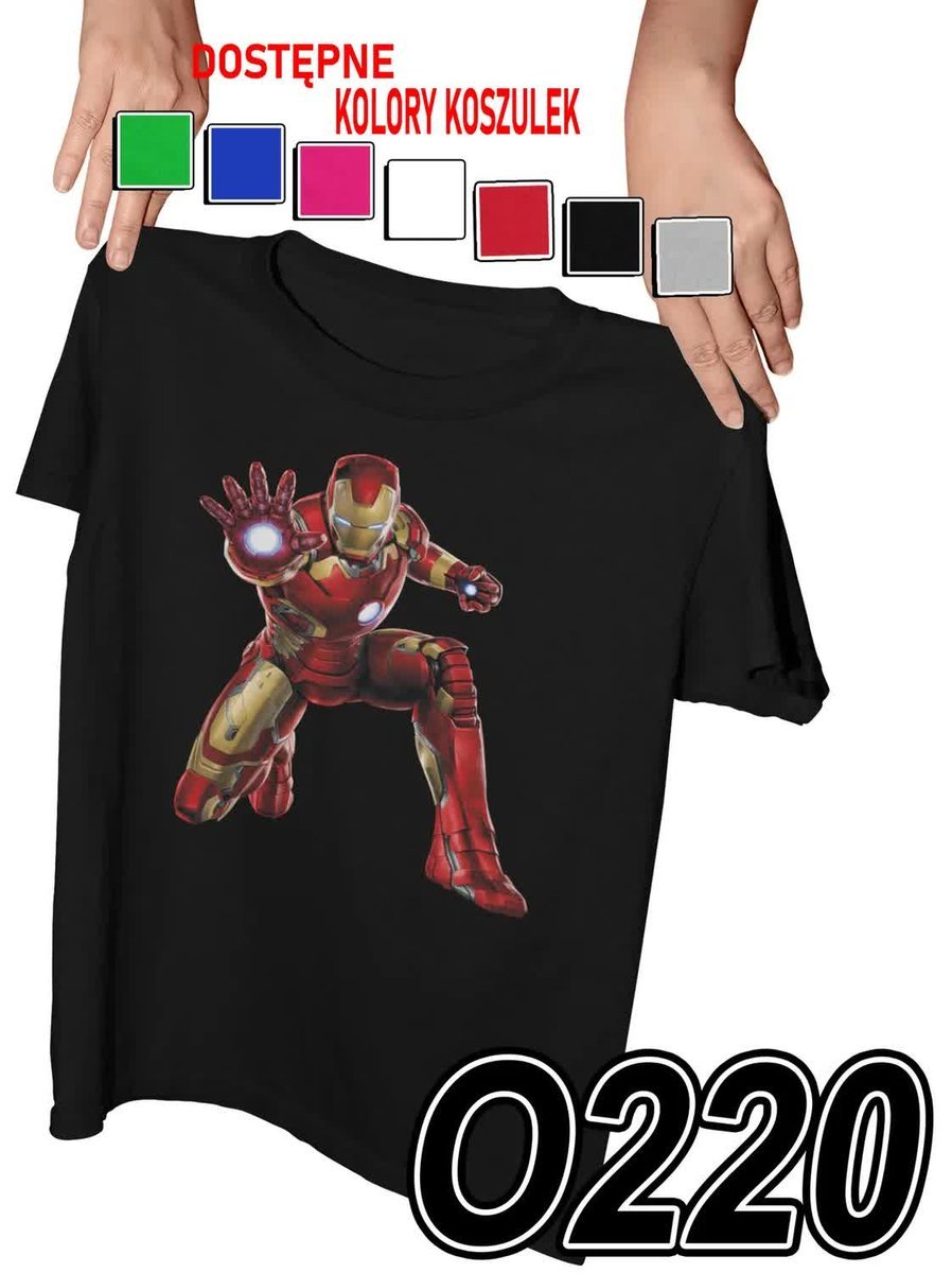 Koszulka Dziecięca Z Nadrukiem Iron Man Avengers Marvel - M 134-140