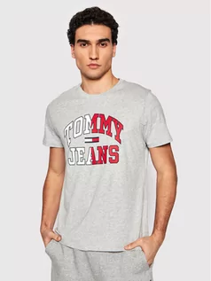 Koszulki męskie - Tommy Jeans T-Shirt Entry Collegiate DM0DM12421 Szary Regular Fit - grafika 1