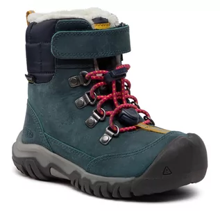 Buty dla dziewczynek - Śniegowce KEEN - Greta Boot Wp 1025525 Blue Coral/Pink Peacock - grafika 1