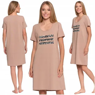 Koszula Nocna Damska Piżama Bawełniana Krótki Rękaw Przed Kolana XL MORAJ - Bielizna nocna Koszula Nocna Damska Piżama Bawełniana Krótki Rękaw Przed Kolana XL MORAJ - Bielizna nocna - miniaturka - grafika 1