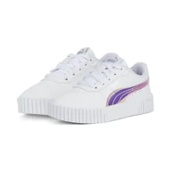 Buty trekkingowe dziecięce - Dziecięce sneakersy Carina 2.0 Holo PUMA White Silver Gray - miniaturka - grafika 1