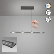 Lampy sufitowe - FISCHER & HONSEL Lampa wisząca Torvi, możliwość ściemniania, aluminiowy / szary / cynkowy, salon / jadalnia, metal, nowoczesny - miniaturka - grafika 1