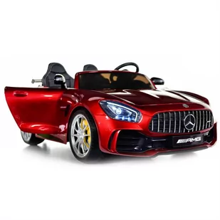 Import SUPER-TOYS SUPER-TOYS MERCEDES DWUOSOBOWY GT R 4x4 MIĘKKIE KOŁA EVA MIĘKKIE SIEDZENIE FULL OPCJA LAKIER/HL289  HL-289-CZERWONY-LAKIER - Jeździki dla dzieci - miniaturka - grafika 1