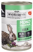 Mokra karma dla psów - Zdrowa karma monoproteinowa dla psów dorosłych Wiejska Zagroda Królik 400g - miniaturka - grafika 1