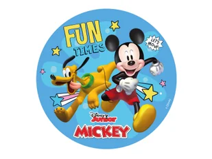 Dekoracyjny opłatek tortowy Myszka Mickey - 15,5 cm - 1 szt. - Ciasta i półprodukty do ciast - miniaturka - grafika 1