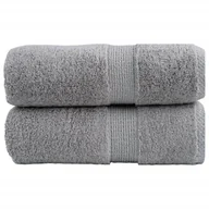 Ręczniki - vidaXL Ręczniczki premium, 2 szt., szare, 30x30 cm, 600 g/m2, bawełna - miniaturka - grafika 1