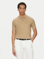 Koszulki męskie - BOSS Polo Penrose 38 50469360 Beżowy Slim Fit - miniaturka - grafika 1