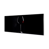 Dekoracje domu - Szklana płyta Czarne tło kieliszek z winem 125x50 cm - miniaturka - grafika 1