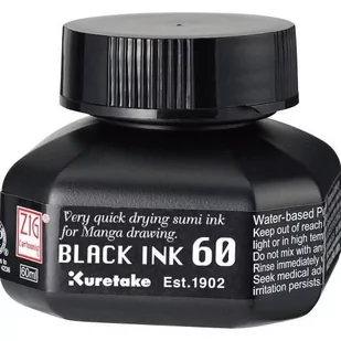 Tusz szybkoschnący ZIG Cartoonist 60 ml - czarny - Pozostałe akcesoria dla plastyków - miniaturka - grafika 1