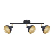 Lampy sufitowe - Lampa sufitowa Savio SPL-27357-3-BK-GD - Italux - miniaturka - grafika 1