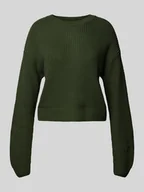 Swetry damskie - Sweter z dzianiny z okrągłym dekoltem model ‘MAYSA’ - miniaturka - grafika 1