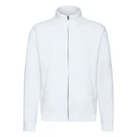 Bluzy męskie - Bluza męska Sweat Jacket Premium Fruit of the Loom - Biały XXL - miniaturka - grafika 1