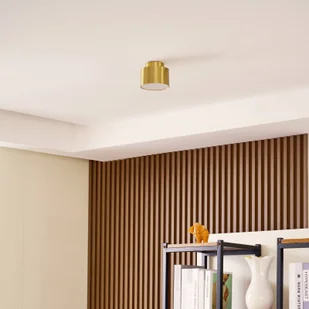 Reflektor LED Lindby Nivoria, 11 x 8,8 cm, kolor złoty, aluminium - Lampy sufitowe - miniaturka - grafika 2