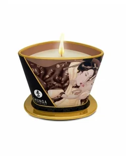 Shunga Świeca do masażu - Massage Candle Chocolate 170 ml Czekolada - Olejki i świece do masażu - miniaturka - grafika 4
