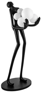 Metalowa lampa podłogowa Atlas B AZ4985 kule balls czarna - Lampy stojące - miniaturka - grafika 1