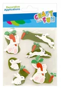 Zabawki kreatywne - Ozdoba dekoracyjna filcowa samoprzylepna Zajączek 6szt Wielkanoc CRAFT WITH FUN 531847 - miniaturka - grafika 1