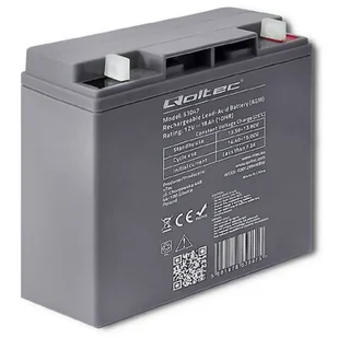 Qoltec Qoltec Akumulator AGM 12V | 18Ah | max. 270A 1_696453 - Baterie do zasilaczy awaryjnych UPS - miniaturka - grafika 1