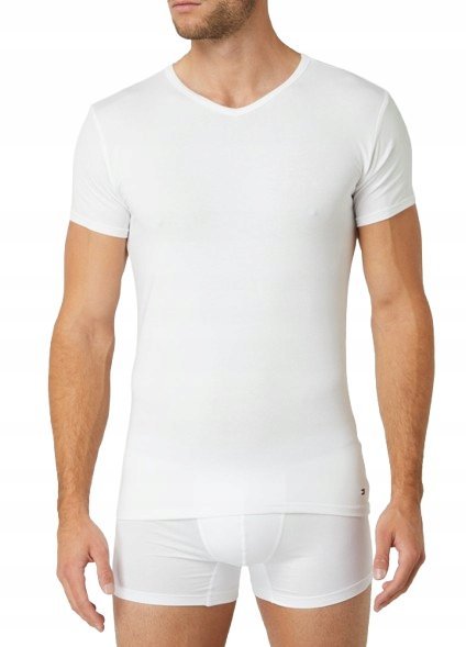 Tommy Hilfiger T-Shirt Biały z Krótkim Rękawem Męski S Jsb