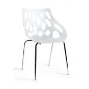 Krzesła - UniqueMeble Krzesło do jadalni, salonu, nowoczesne, area, biały - miniaturka - grafika 1