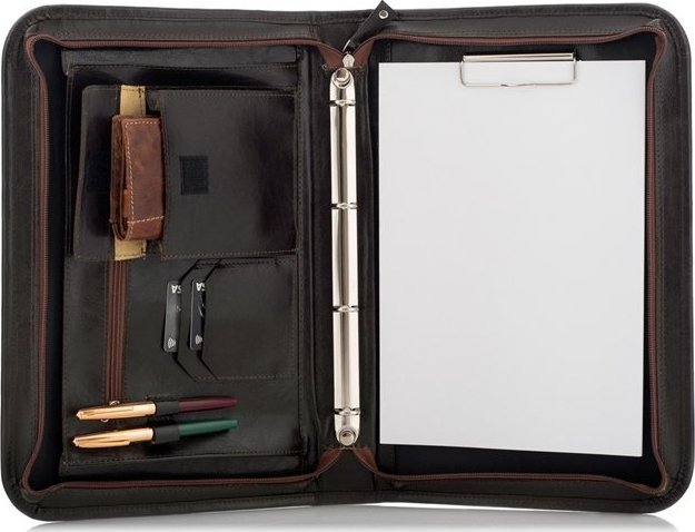 Belveder Skórzany Organizer Brąz na Dokumenty 01SB