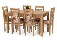 Stoły z krzesłami - Komplet zestaw LILIA stół 140 6 krzeseł artisan - miniaturka - grafika 1