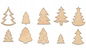 Bombki - Choinki Drewniane choinka Święta scrapki 40szt - miniaturka - grafika 1