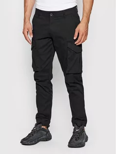 Spodnie męskie - Only & Sons Spodnie materiałowe Kim Cargo 22020490 Czarny Regular Fit - grafika 1