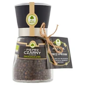 Przyprawy i zioła sypkie - Dary Natury Młynek ceramiczny + Ekologiczny pieprz czarny (90g) - miniaturka - grafika 1