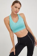 Bielizna sportowa damska - Reebok biustonosz sportowy Running Essentials kolor turkusowy gładki - miniaturka - grafika 1