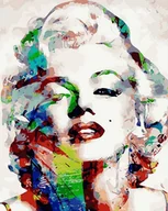 Malowanie po numerach - Artnapi 40x50cm Obraz Do Malowania Po Numerach Na Drewnianej Ramie - Marilyn Monroe - miniaturka - grafika 1