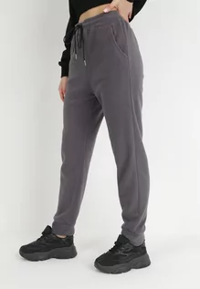 Spodnie damskie - Szare Spodnie Dresowe z Gumką w Pasie Shimbi - grafika 1