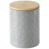 Pojemniki kuchenne - Boltze Pojemnik ceramiczny szary ze wzorem SVEN I mały 1013279.11 - miniaturka - grafika 1