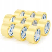 Taśmy klejące - 10PAK Taśma Pakowa Przezroczysta Bezbarwna Akrylowa 48mm/50y SMART Zestaw - miniaturka - grafika 1