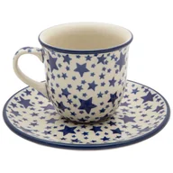 Filiżanki - FILIŻANKA do herbaty kawy 180 ml ze spodkiem - Ceramika Artystyczna Bolesławiec - miniaturka - grafika 1