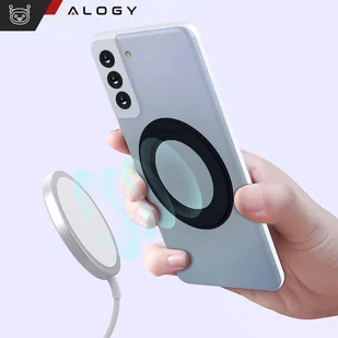 Blaszka magnetyczna Alogy Uniwersalna Nakładka Pierścień Uchwyt do MagSafe Magnetic Ring White - Pozostałe akcesoria do telefonów - miniaturka - grafika 14