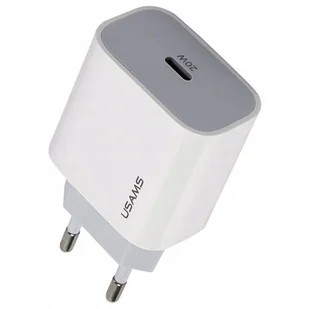 P4Y Ładowarka sieciowa US-CC118 USB-C 20W biała - Ładowarki do telefonów - miniaturka - grafika 1
