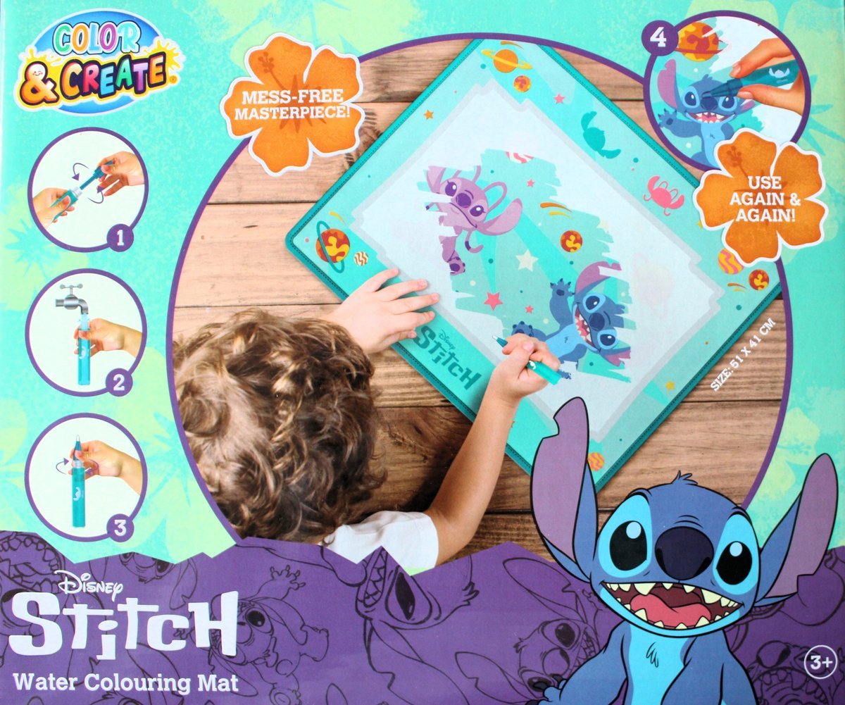 Disney Stitch Mata do kolorowania wodą wielokrotnego użytku 51x41cm