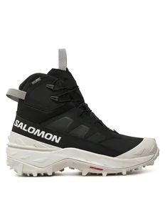 Salomon Trekkingi Crosstrak Powder Waterproof L47569700 Czarny - Buty trekkingowe męskie - miniaturka - grafika 1