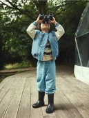 Bluzy i sweterki niemowlęce - Reserved - Bawełniana bluza oversize - złamana biel - miniaturka - grafika 1