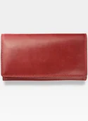 Portfele - Visconti Portfel Skóra Włoska MONZA Skórzany Skóra Naturalna MZ12 Czerwony - miniaturka - grafika 1